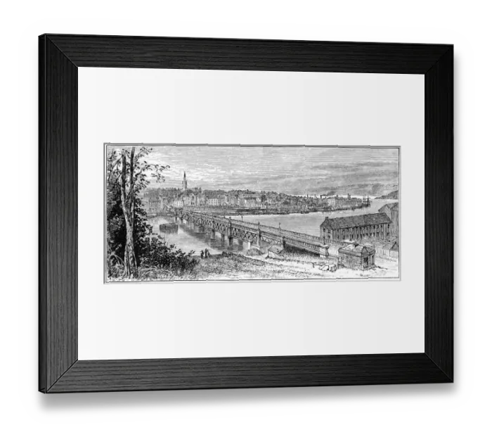 Framed Print : The Carlisle Bridge in Londonderry, Northern Ireland - 19th Century Framed Print : The Carlisle Bridge in Londonderry, Northern Ireland - 19th Century