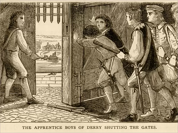 The apprentice boys of Derry shutting the gates