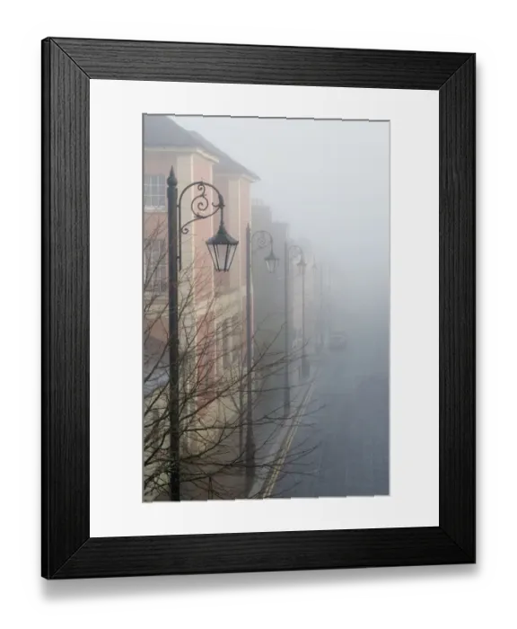 Framed Print : A foggy Londonderry street, from the city wall