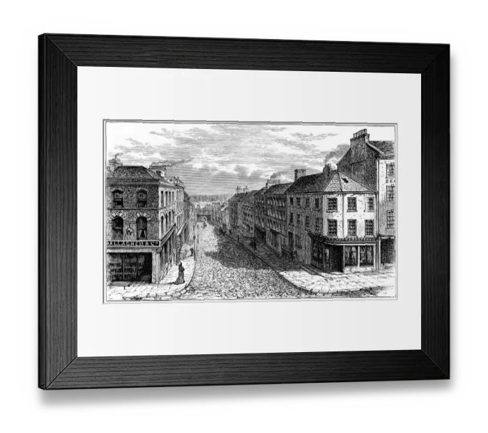 Framed Print : Street in Londonderry, Northern Ireland - 19th Century Framed Print : Street in Londonderry, Northern Ireland - 19th Century