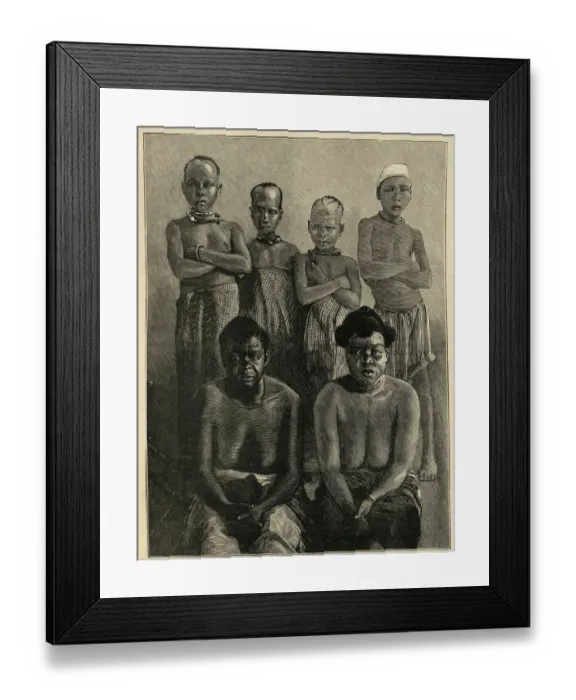 Framed Print : King of Benins wives and Family, 1898 Framed Print : King of Benins wives and Family, 1898