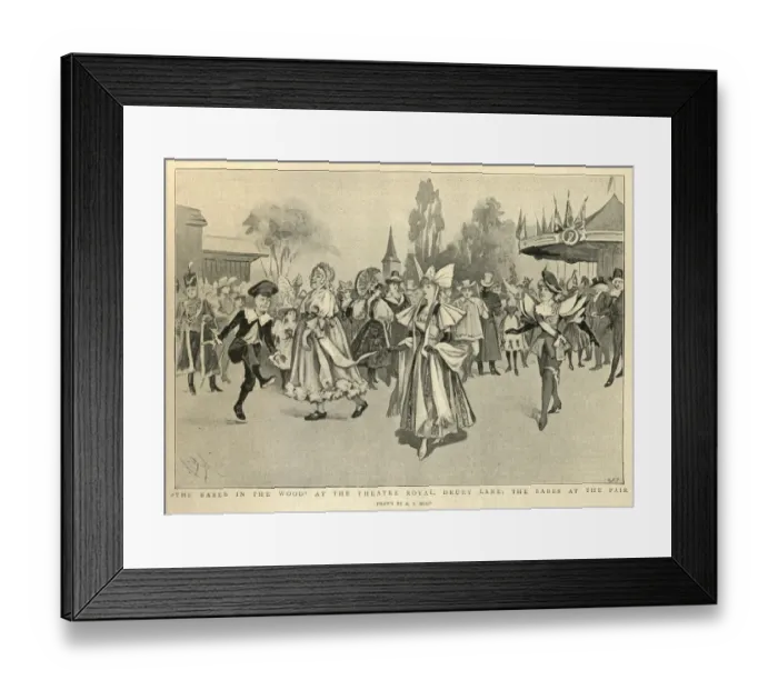 Framed Print : Scene from the Pantomime, Babes in the Wood, at the Theatre Royal, Drury Lane, Victorian Framed Print : Scene from the Pantomime, Babes in the Wood, at the Theatre Royal, Drury Lane, Victorian