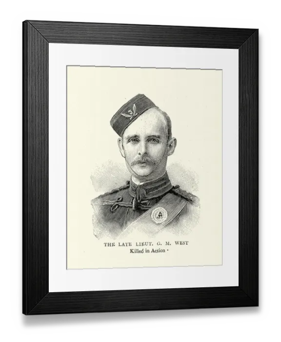 Framed Print : Victorian British soldier, Lieutenant George William Maxwell West, Killed in action Framed Print : Victorian British soldier, Lieutenant George William Maxwell West, Killed in action