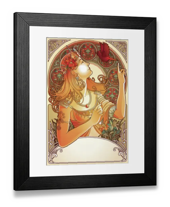 Framed Print : Art Nouveau, 1290476406