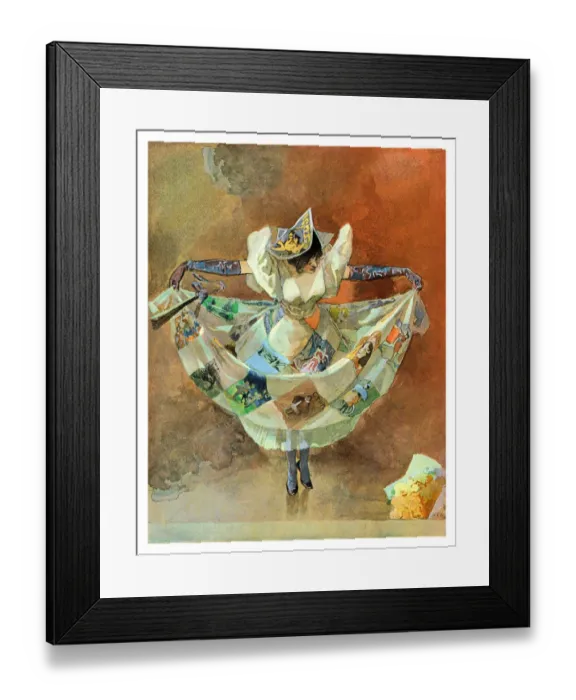 Framed Print : Young woman preparing for dancing ballet in ballroom art nouveau 1897 Framed Print : Young woman preparing for dancing ballet in ballroom art nouveau 1897