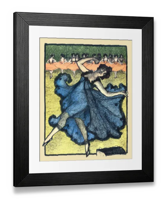 Framed Print : Ballet dancer dancing on stage ballet in ballroom art nouveau 1897 Framed Print : Ballet dancer dancing on stage ballet in ballroom art nouveau 1897