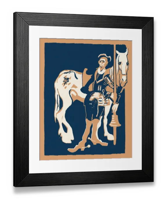 Framed Print : The Ingenious Gentleman Don Quixote of La Mancha drawing art nouveau 1898 Framed Print : The Ingenious Gentleman Don Quixote of La Mancha drawing art nouveau 1898