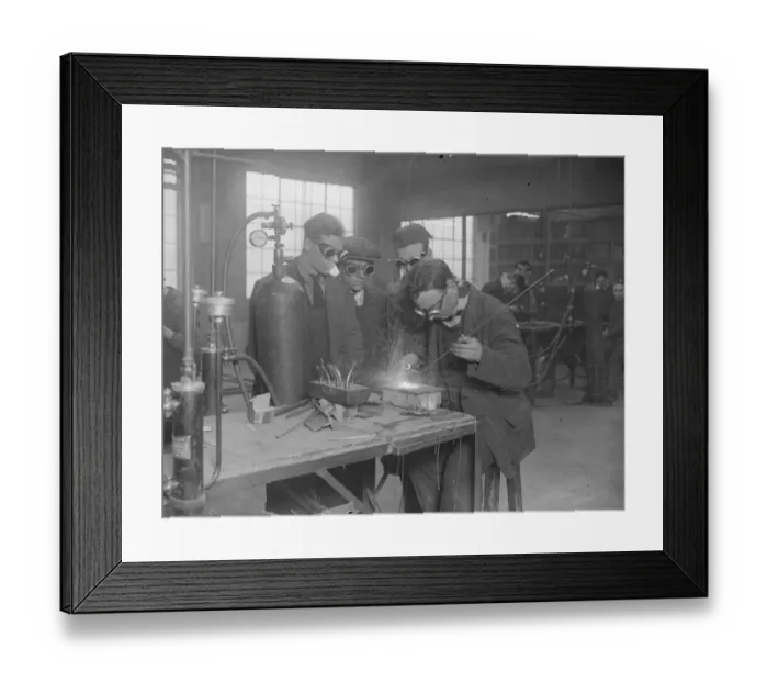 Framed Print : Welding Class Framed Print : Welding Class