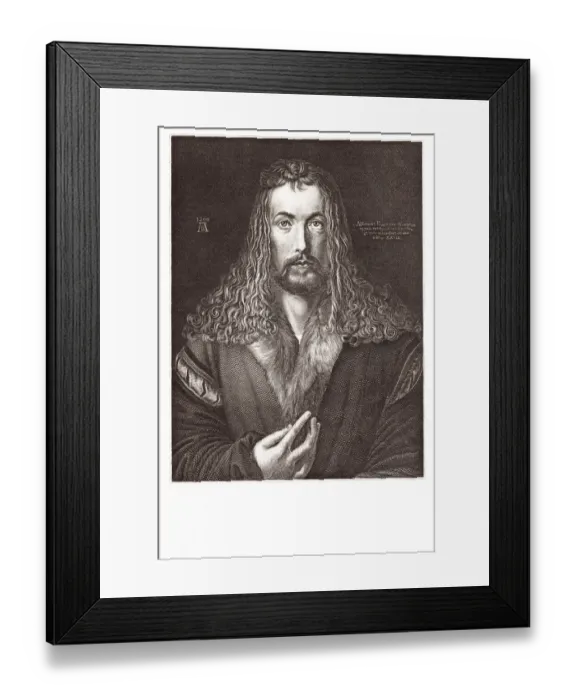 Framed Print : Steel engraving german painter Albrecht DAOErer 1860 Framed Print : Steel engraving german painter Albrecht DAOErer 1860