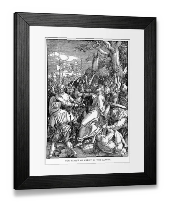 Framed Print : The Taking of Christ in the Garden by Albrecht Durer