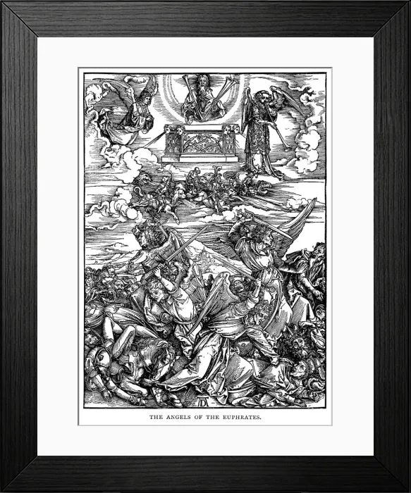 Framed Print : The Angels of the Euphrates by Albrecht Durer Framed Print : The Angels of the Euphrates by Albrecht Durer