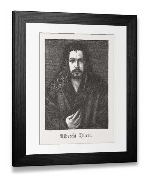 Framed Print : Albrecht DAOErer (1471-1528), German painter, wood engraving, published in 1881 Framed Print : Albrecht DAOErer (1471-1528), German painter, wood engraving, published in 1881