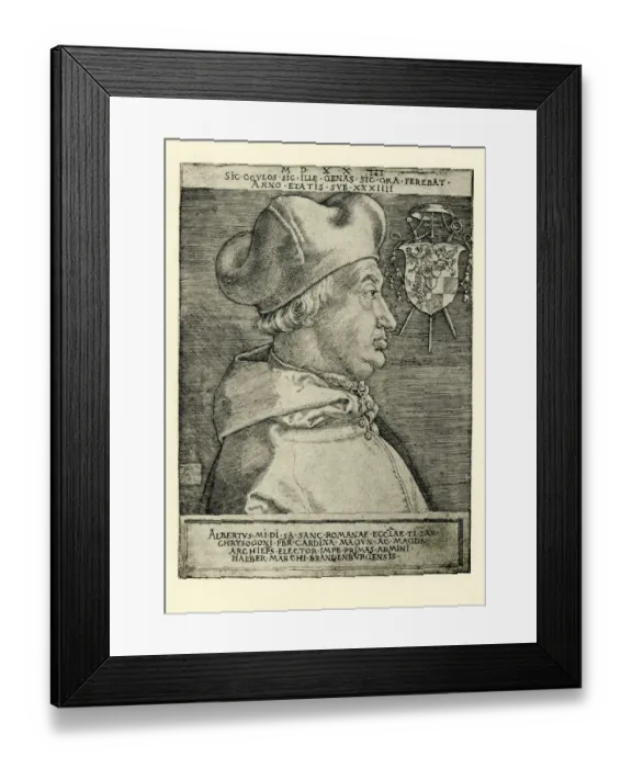Framed Print : Cardinal Albrecht of Brandenburg Framed Print : Cardinal Albrecht of Brandenburg