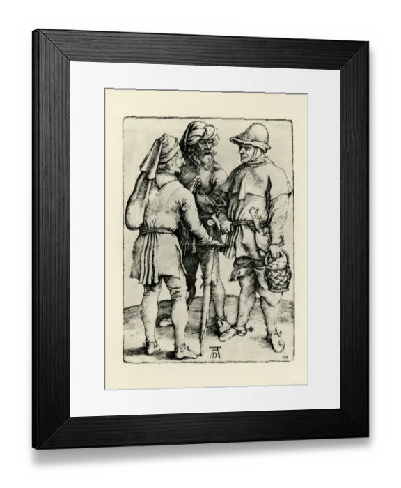 Framed Print : Three farmers talking Framed Print : Three farmers talking