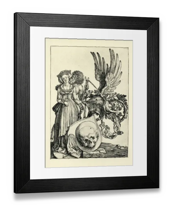 Framed Print : Coat of Arms with a Skull Framed Print : Coat of Arms with a Skull