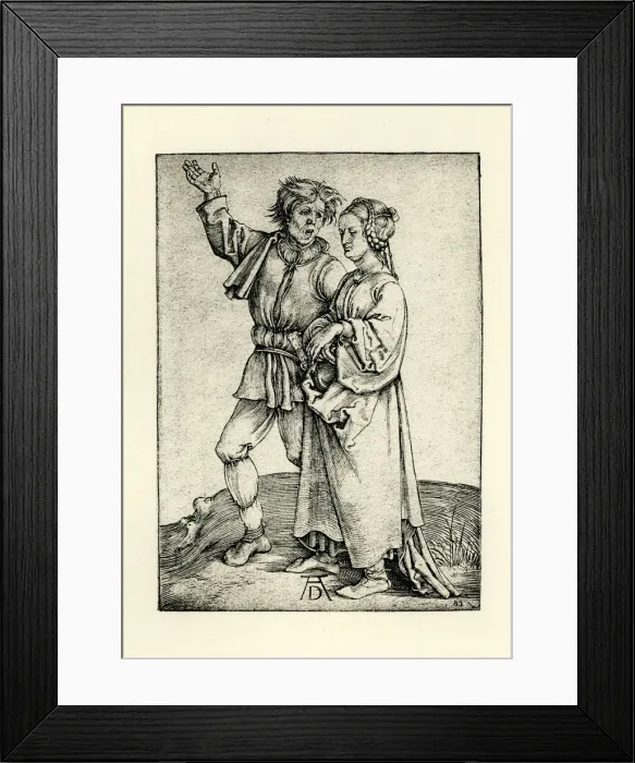 Framed Print : Farmer with his wife Framed Print : Farmer with his wife