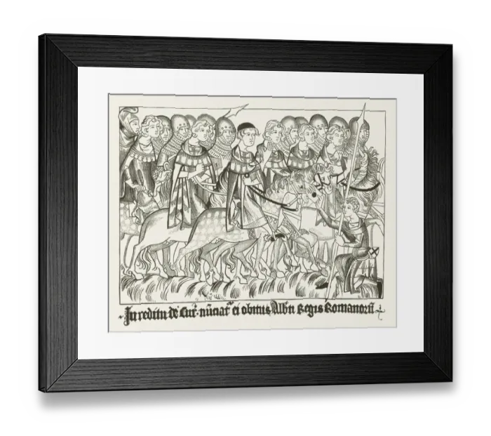 Framed Print : Message, Chronicle of Henry VII (Balduineum), 1341, published in 1880 Framed Print : Message, Chronicle of Henry VII (Balduineum), 1341, published in 1880