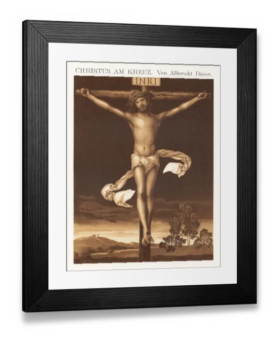 Framed Print : Old chromolithograph illustration of Christ on the Cross Albrecht Durer Framed Print : Old chromolithograph illustration of Christ on the Cross Albrecht Durer