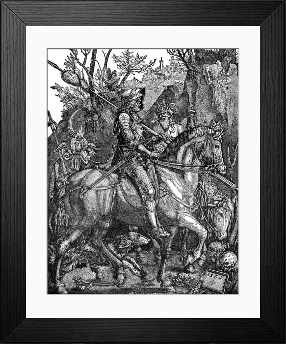 Framed Print : Knight, Death and the Devil by Albrecht DAOErer - 16th Century Framed Print : Knight, Death and the Devil by Albrecht DAOErer - 16th Century
