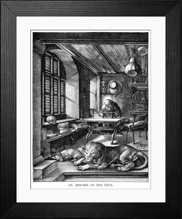 Framed Print : Saint Jerome in his cell by Albrecht Durer
