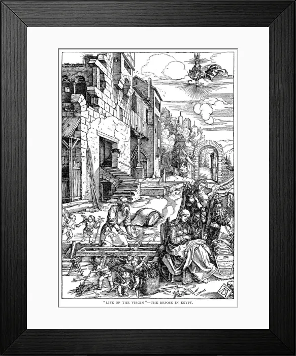Framed Print : The Repose in Egypt by Albrecht Durer Framed Print : The Repose in Egypt by Albrecht Durer