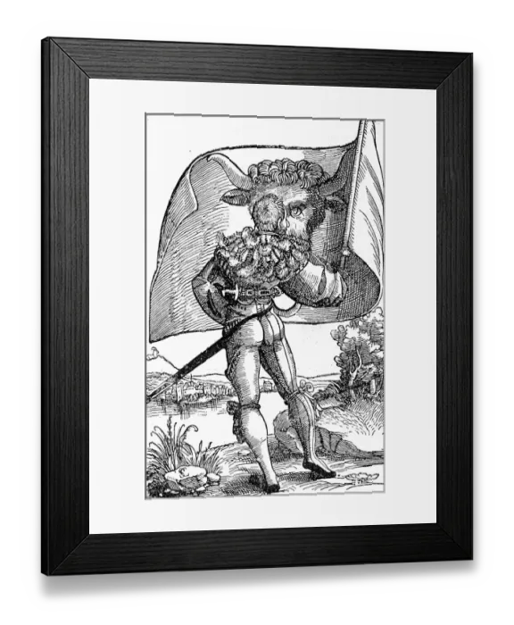 Framed Print : Antique illustration: Albert Durer Swiss Army Framed Print : Antique illustration: Albert Durer Swiss Army
