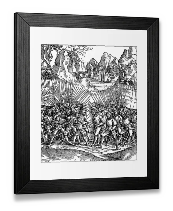 Framed Print : Antique illustration: Albert Durer Swiss Army Framed Print : Antique illustration: Albert Durer Swiss Army