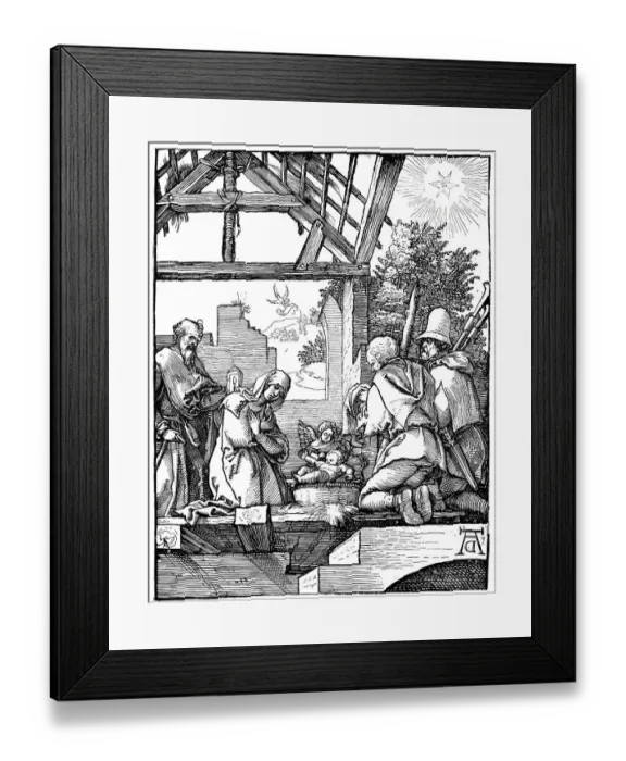 Framed Print : From the Little Passion, by Albrecht DAOErer, Virgin Mary and Jesus
