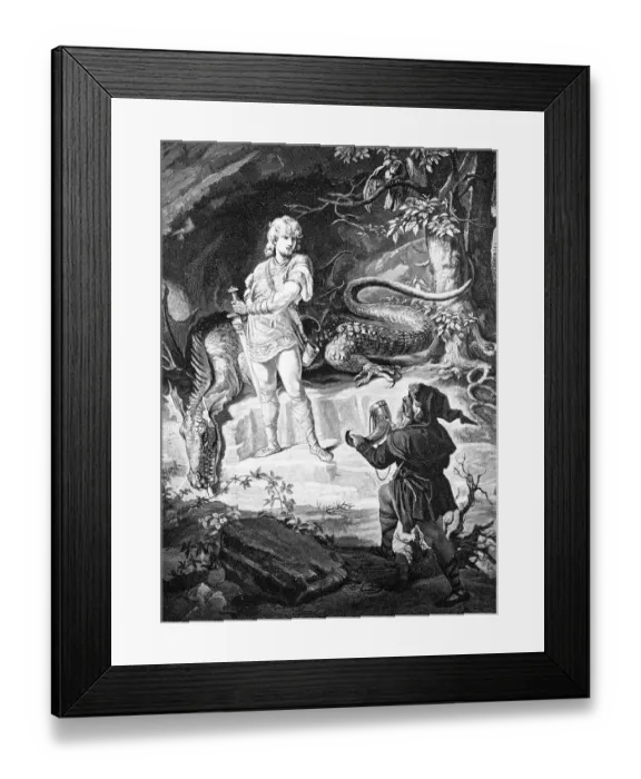 Framed Print : Sigurd and Mime Framed Print : Sigurd and Mime