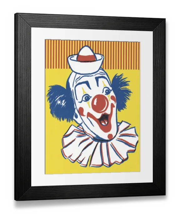 Framed Print : Clown Face Framed Print : Clown Face
