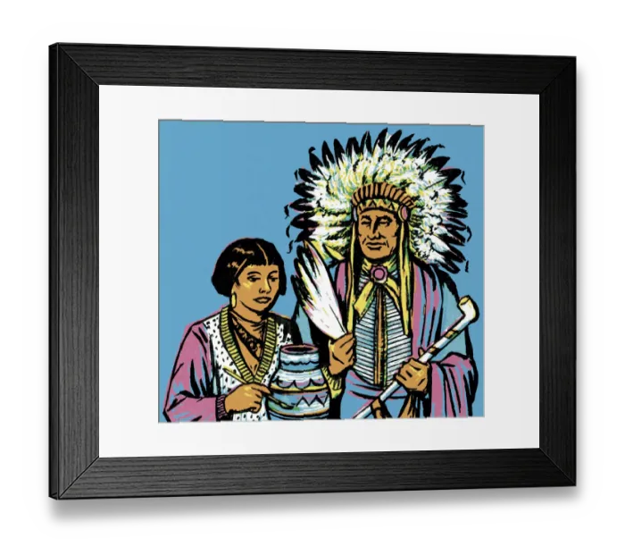 Framed Print : Two Native Americans Framed Print : Two Native Americans