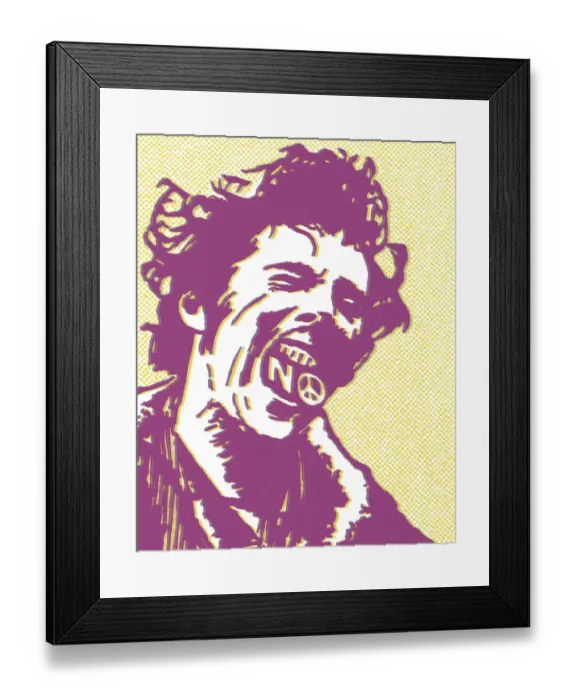 Framed Print : Portrait of a Protestor Framed Print : Portrait of a Protestor