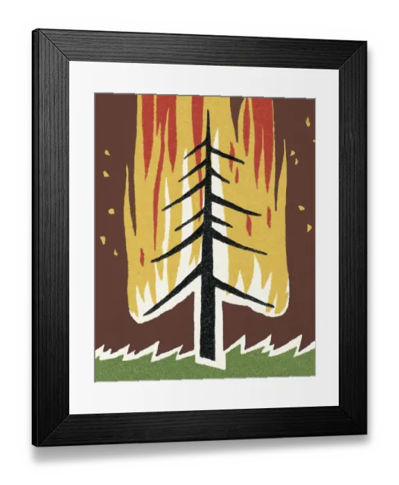 Framed Print : Burning Tree Framed Print : Burning Tree