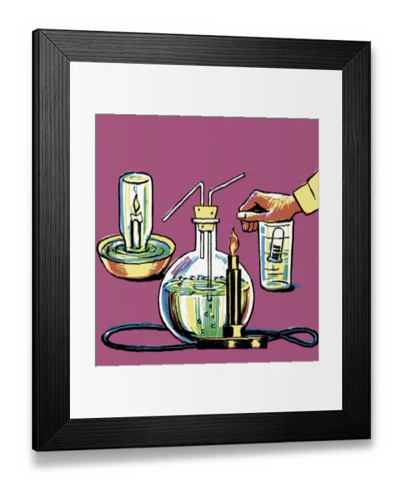 Framed Print : Chemical Experiment Framed Print : Chemical Experiment
