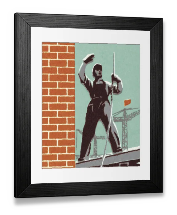 Framed Print : Construction Worker Framed Print : Construction Worker