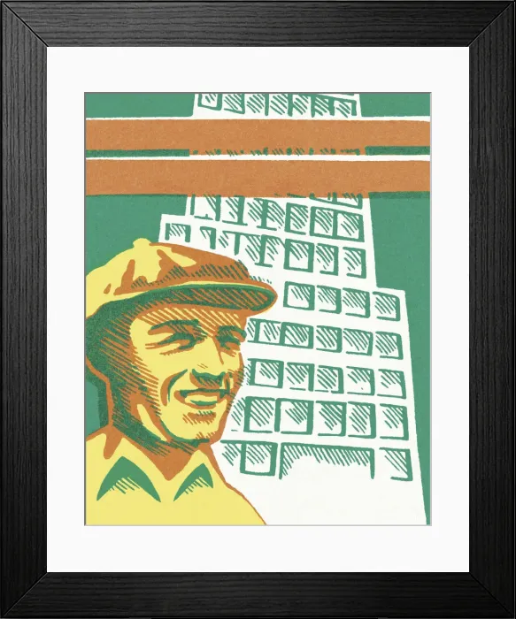 Framed Print : Construction Worker
