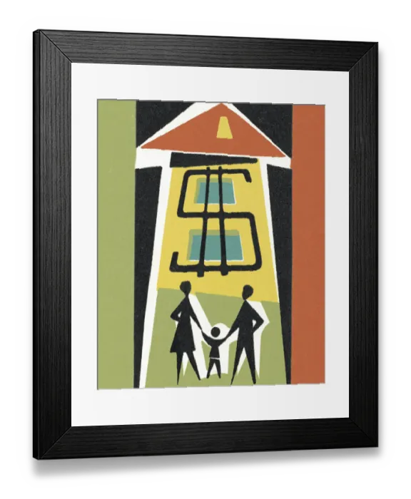 Framed Print : Family House Budget Framed Print : Family House Budget