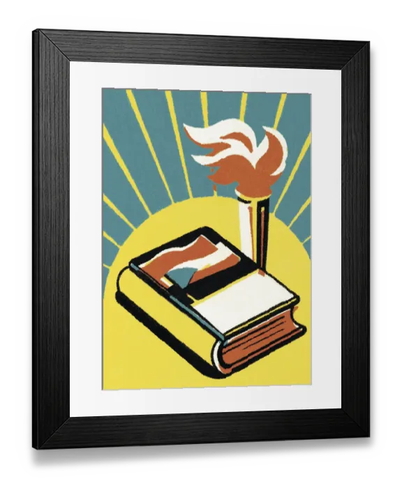 Framed Print : Book and Torch Framed Print : Book and Torch