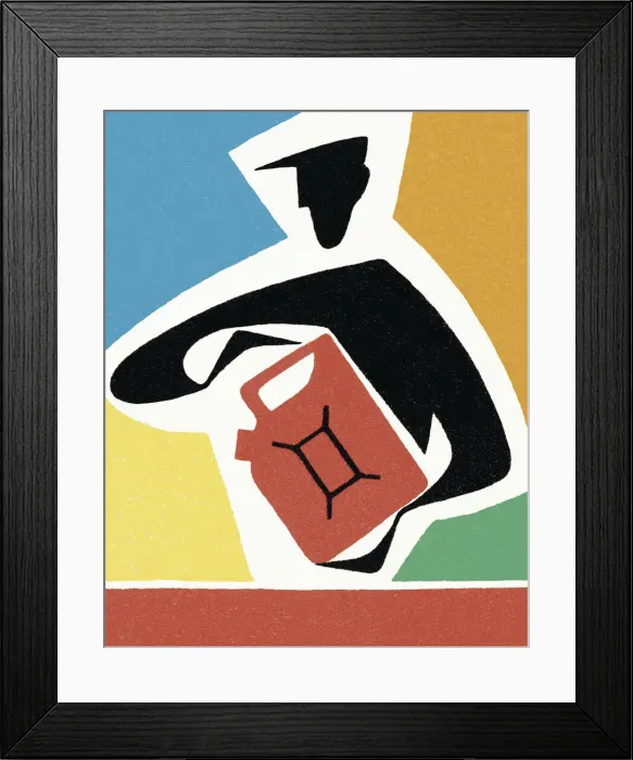 Framed Print : Person with Gas Can Framed Print : Person with Gas Can