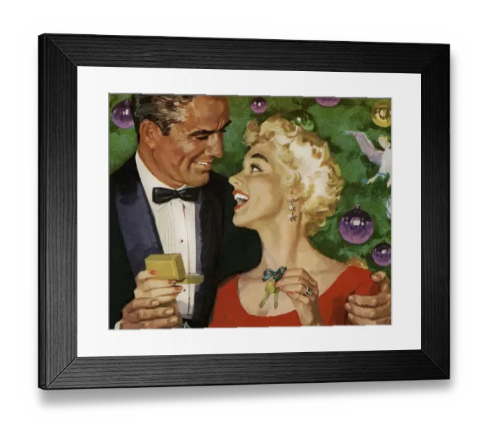 Framed Print : Happy Couple at Christmas Framed Print : Happy Couple at Christmas