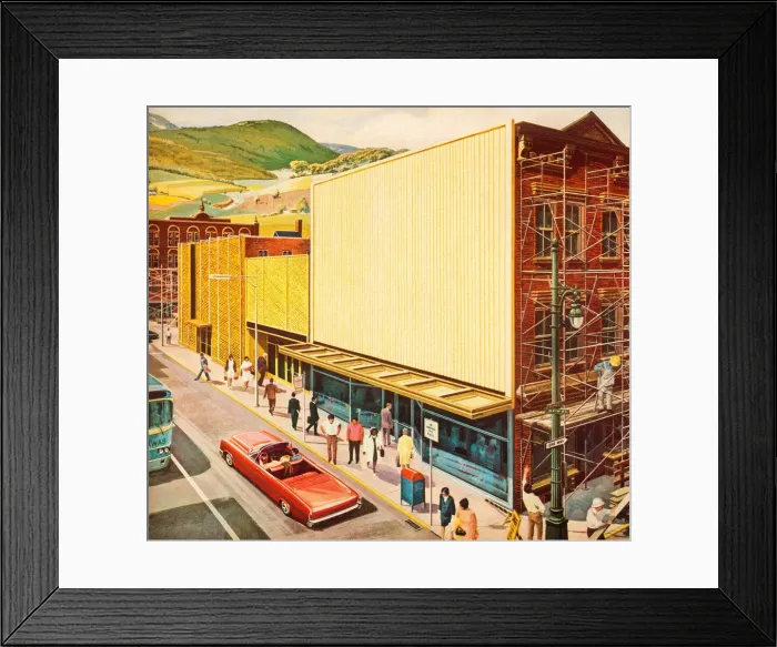 Framed Print : Small Town Storefronts Framed Print : Small Town Storefronts