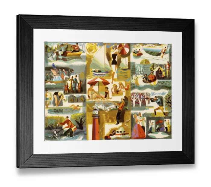 Framed Print : Collage of Activities Framed Print : Collage of Activities