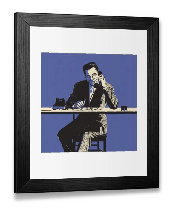 Framed Print : Businessman on the Telephone Framed Print : Businessman on the Telephone
