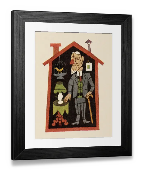 Framed Print : Old Man in Tiny House Framed Print : Old Man in Tiny House