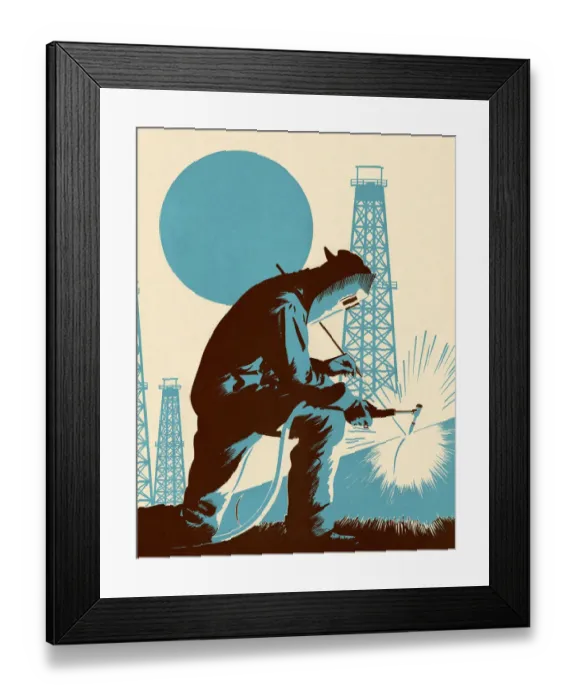 Framed Print : Man Welding Framed Print : Man Welding