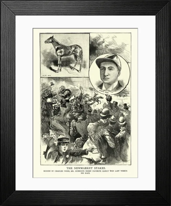 Framed Print : Charles More riding Galtee More winning Newmarket Stakes, Victorian horse racing Framed Print : Charles More riding Galtee More winning Newmarket Stakes, Victorian horse racing