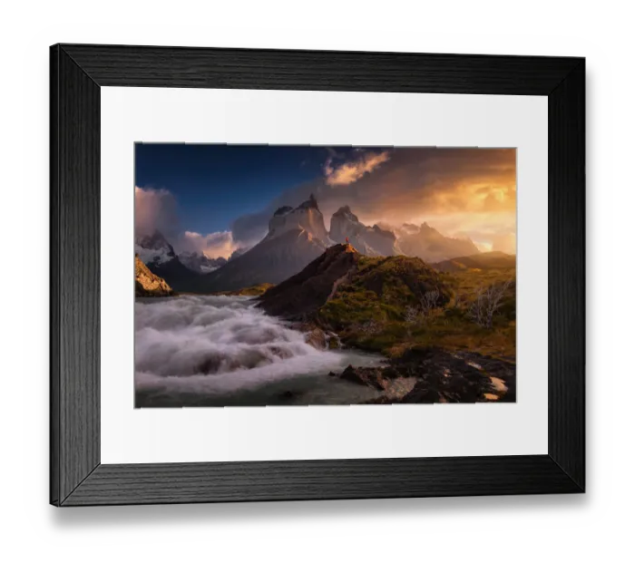 Framed Print : Torres del Paine waterfall Framed Print : Torres del Paine waterfall