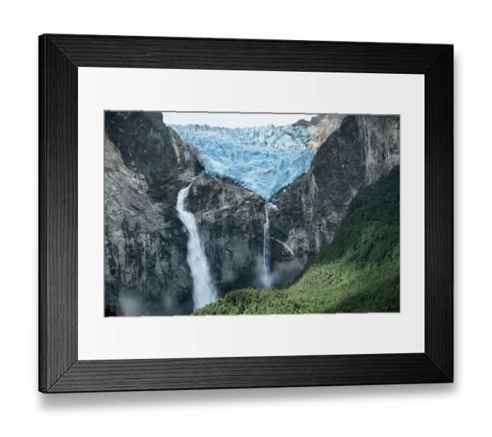 Framed Print : Queulat National Park and the stunning Ventisquero Colgante de Queulat