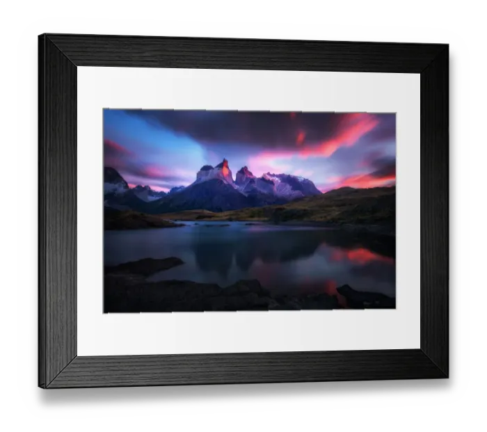 Framed Print : Reflection of Torres del Paine Framed Print : Reflection of Torres del Paine