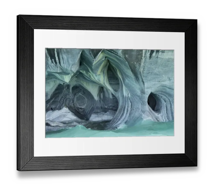 Framed Print : Bizarre rock formations of the marble caves, Cuevas de Marmol, Lago General Carrera Framed Print : Bizarre rock formations of the marble caves, Cuevas de Marmol, Lago General Carrera